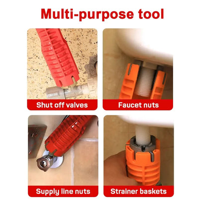 14 In 1 Faucet Sink Wrench | Multi-Use Plumbing Tool Kit for Bathroom and Kitchen