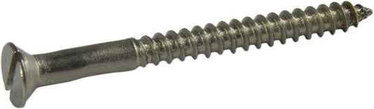 10 x 3 Slotted Flat Head Wood Screw 304 Stainless Steel