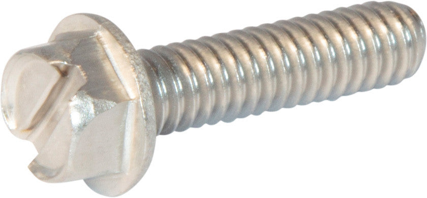1/4-20 x 3/4 Slotted Hex Washer Head Machine Screw 18-8 Stainless Steel