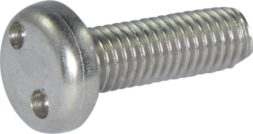 M4-0.7 x 20  Tamper Resistant Drilled Spanner Pan Head Machine Screw 18-8 Stainless Steel - Metric (#8)