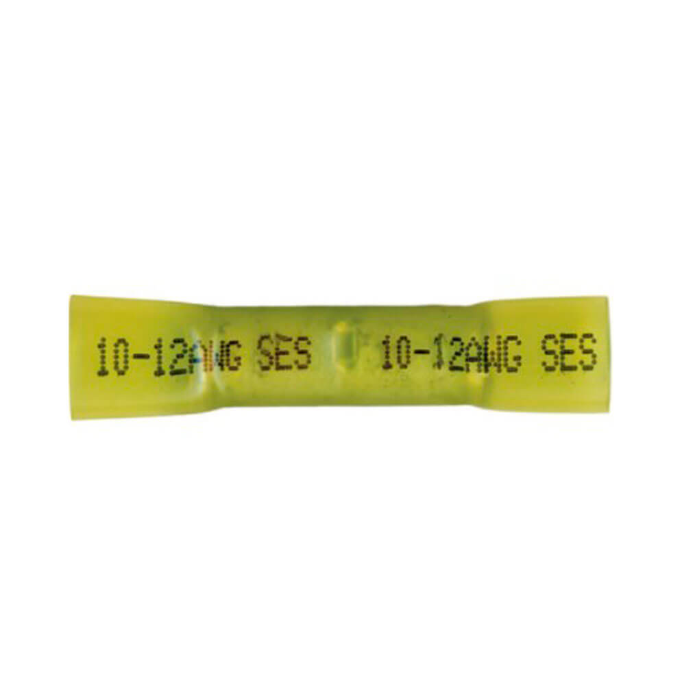 12-10 AWG Butt Yellow Heat Shrink