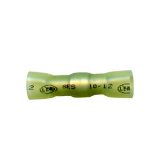 12-10 AWG Crimp/Solder Butt Yellow Heat Shrink