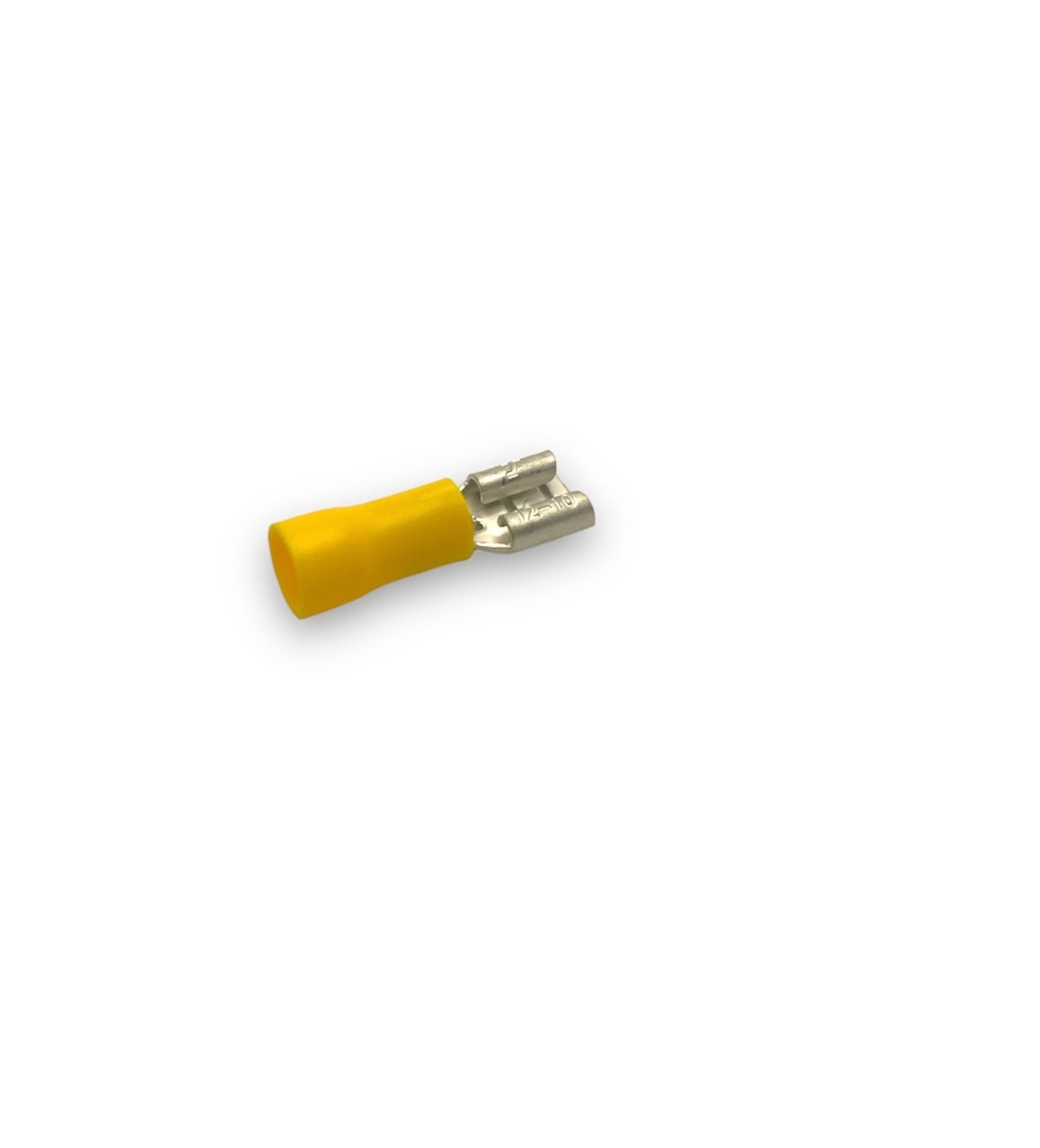 12-10 AWG .250 Female Disconnect Yellow Vinyl