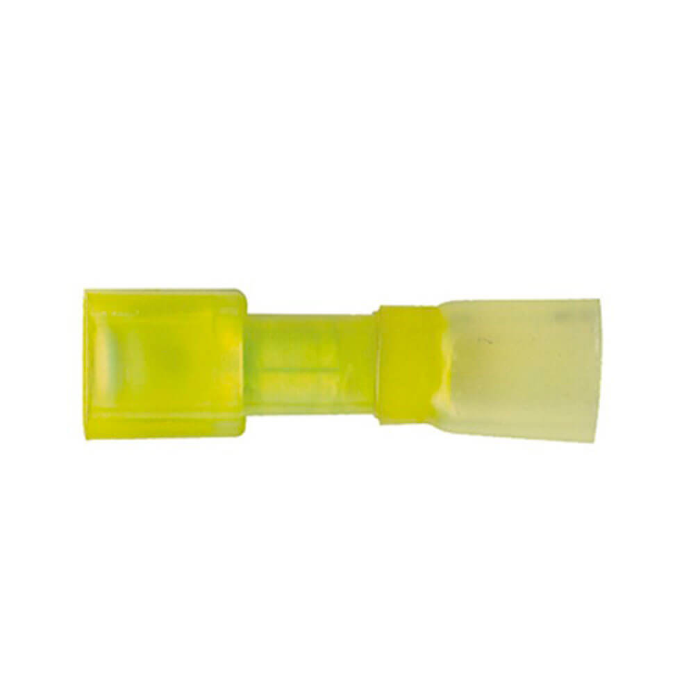12-10 AWG Female Disconnect Yellow Insulated Heat Shrink
