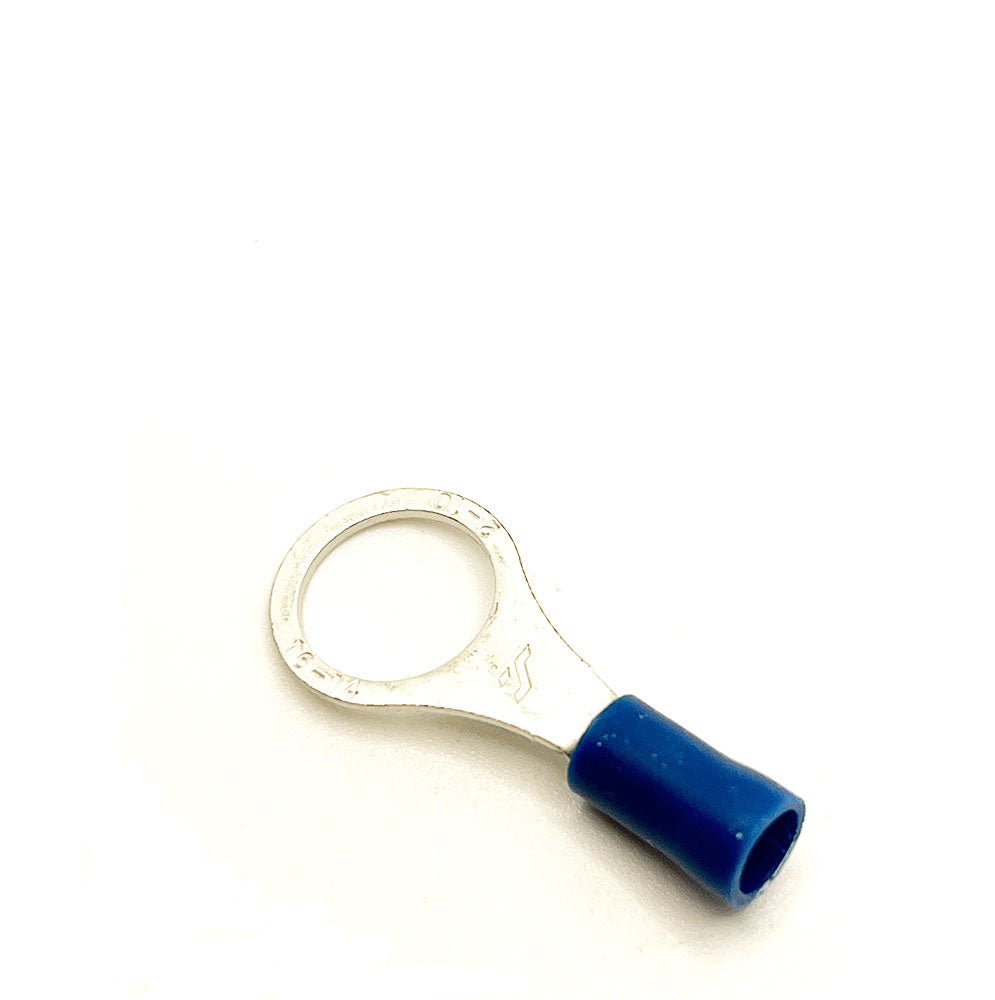 16-14 AWG 3/8in Ring Blue Vinyl