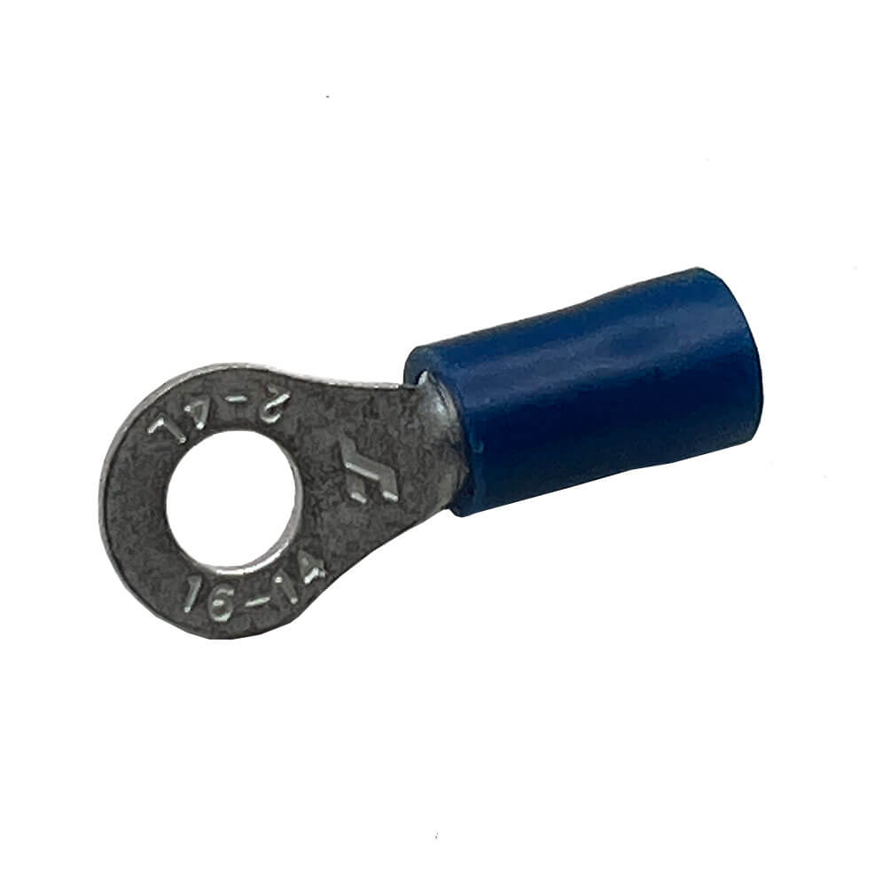 16-14 AWG #8 Ring Blue Vinyl