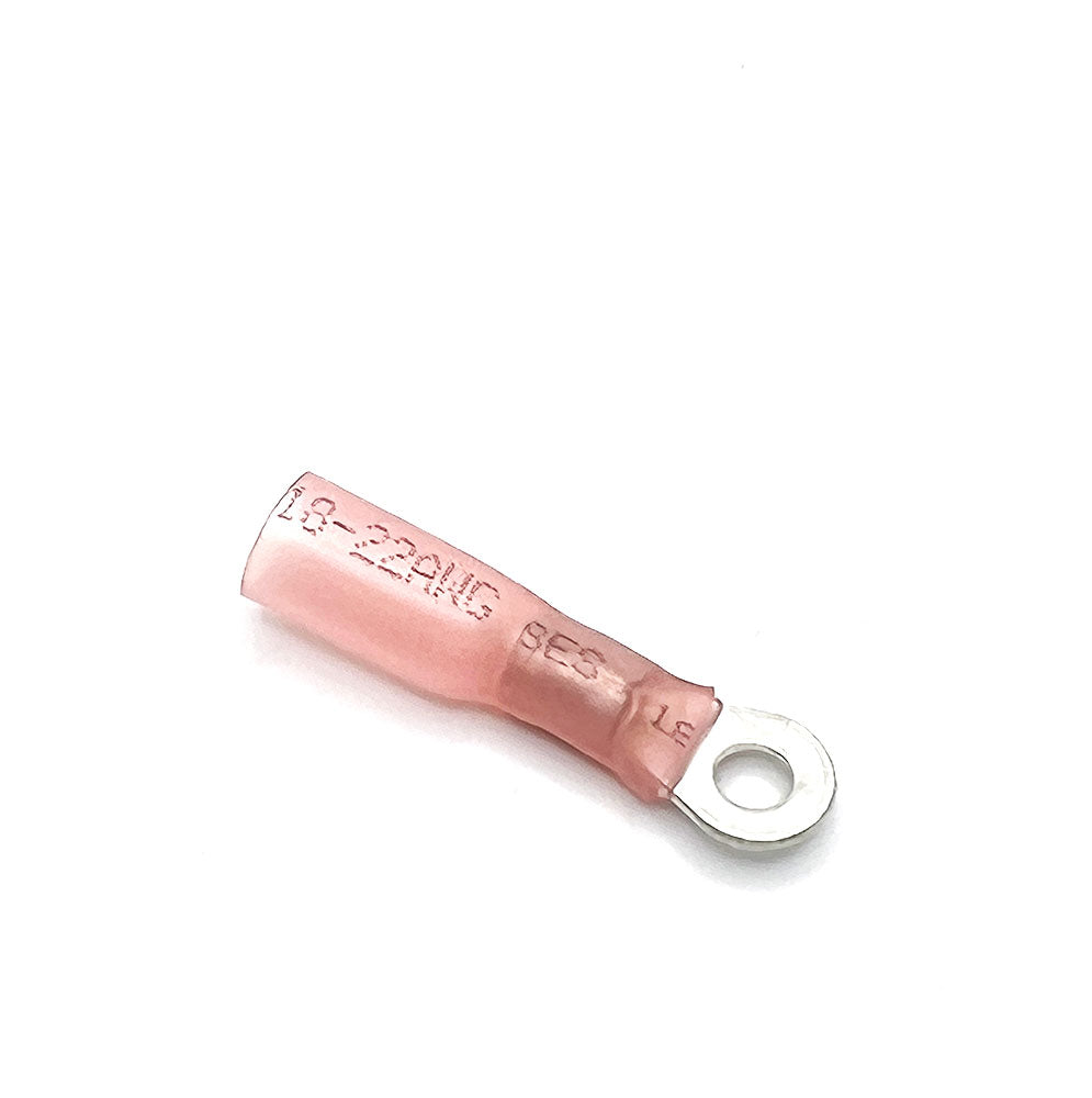 22-18 AWG #6 Ring Red Heat Shrink