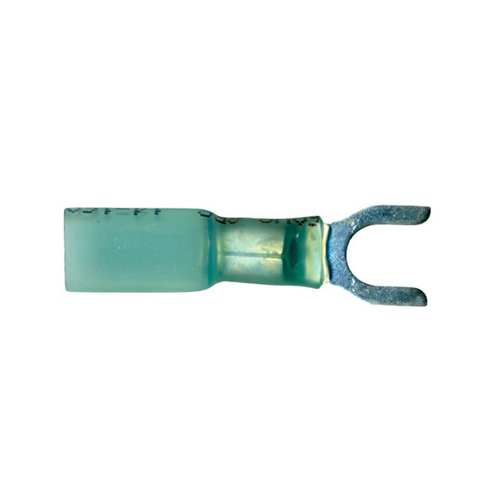16-14 AWG #10 Spade Blue Heat Shrink