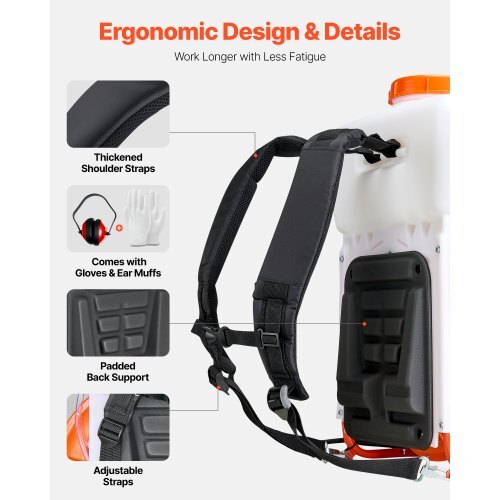 63cc Gas-Powered Backpack Fogger, 4-Gallon Tank, 3 HP