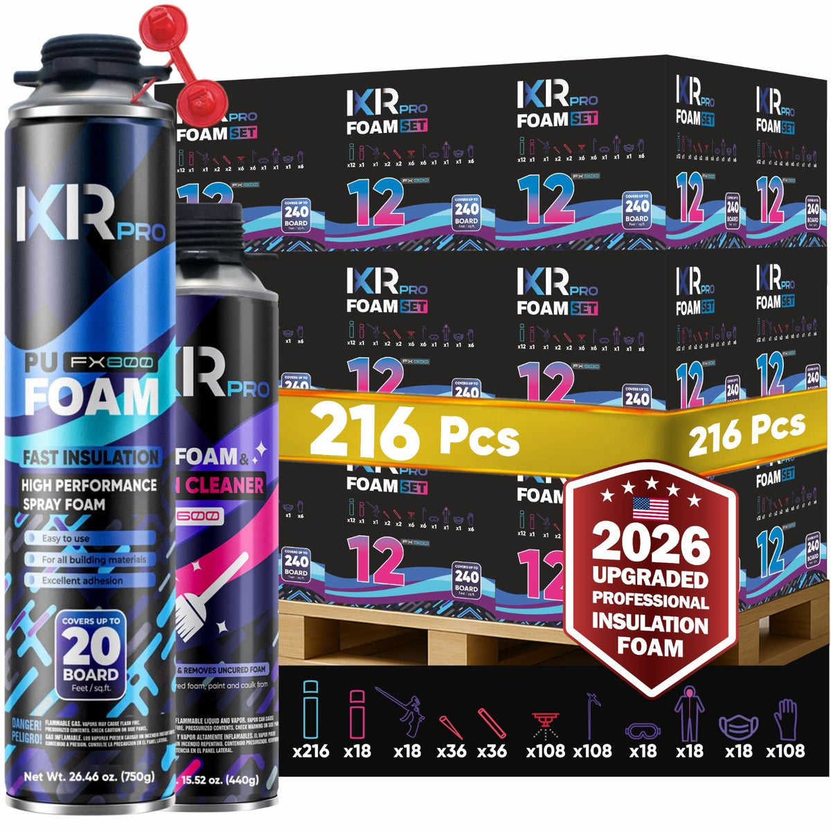 Spray Foam Insulation Kit - Contractor Bulk Pallet | IxirPro
