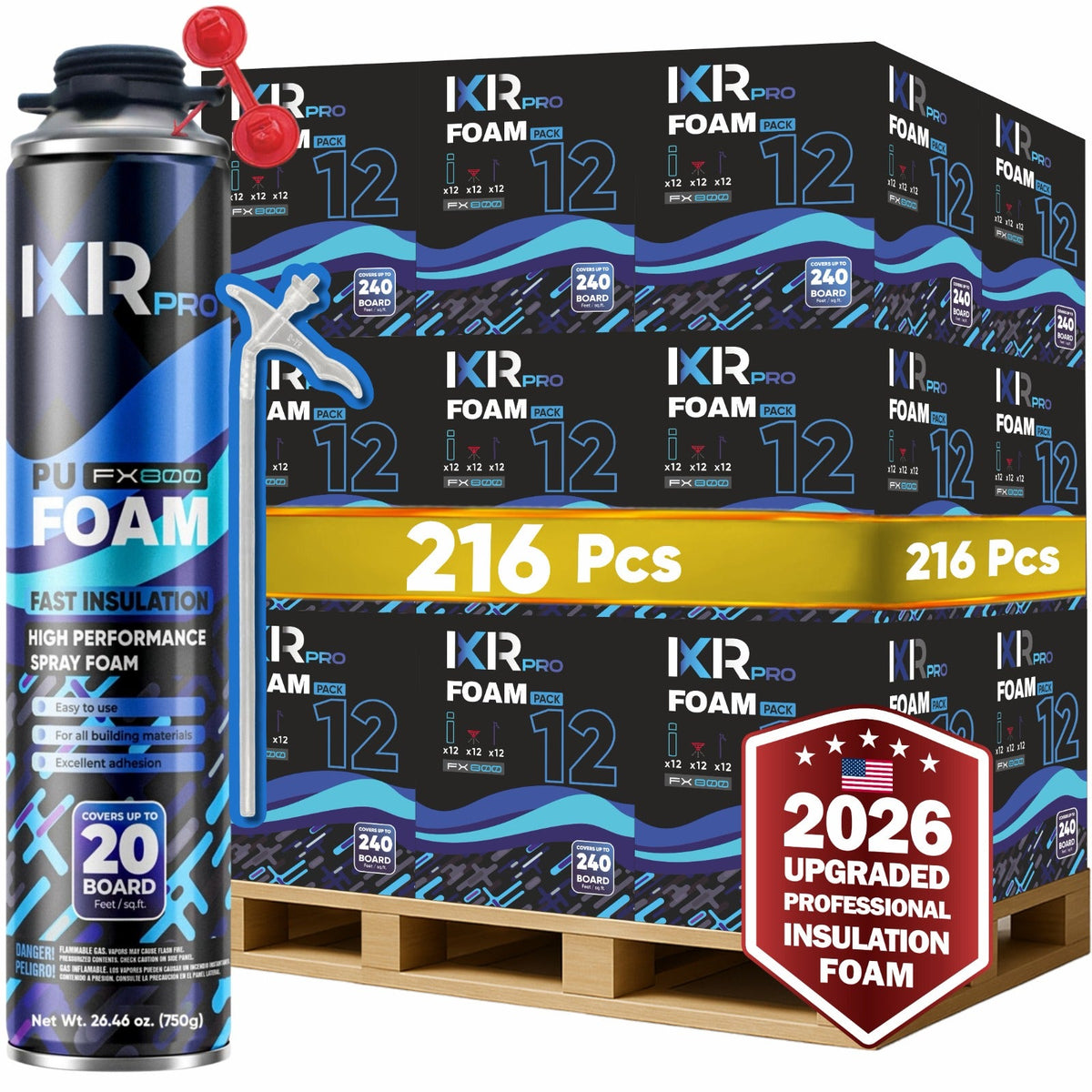 Spray Foam Insulation Can - Contractor Bulk Pallet | IxirPro