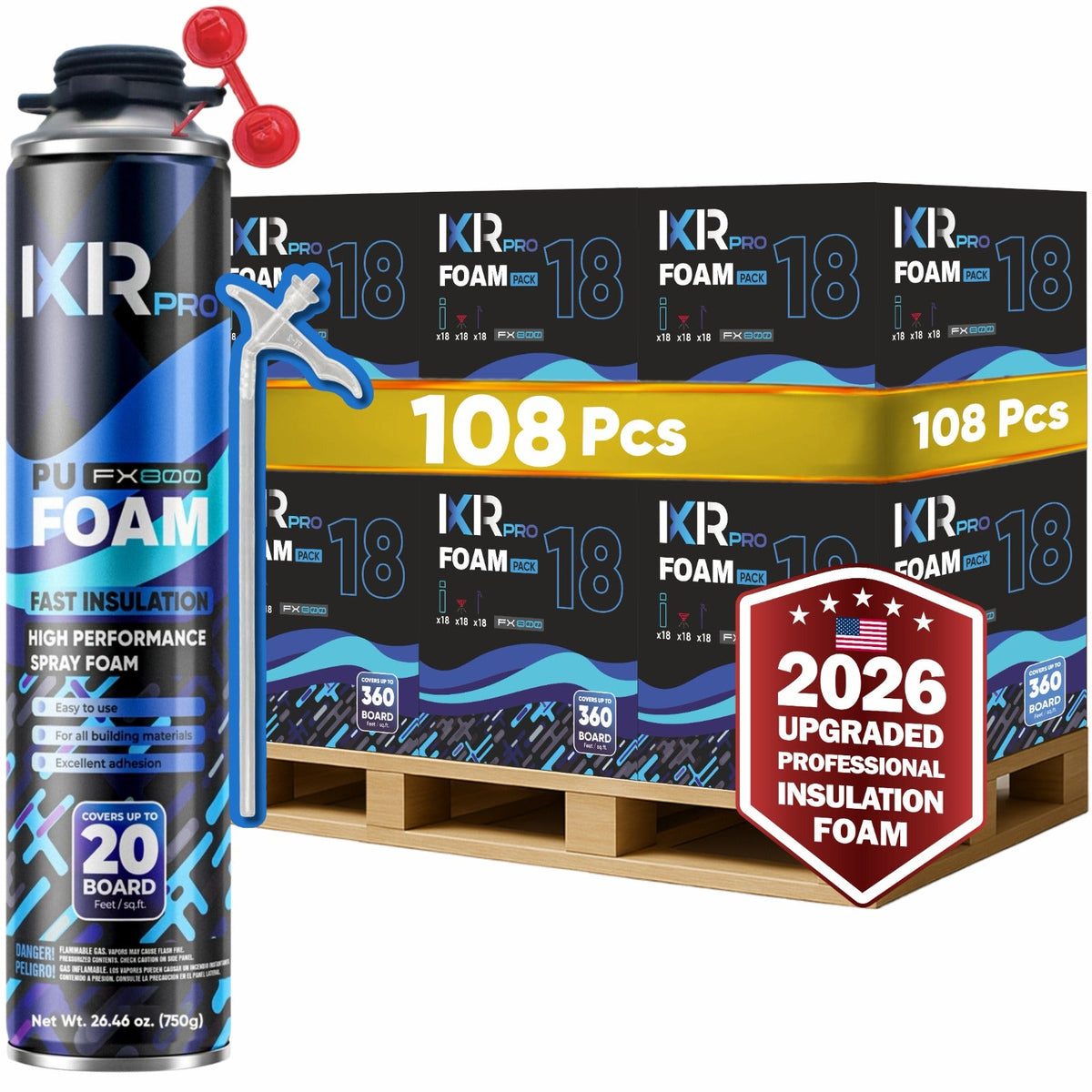 Spray Foam Insulation Can - Contractor Bulk Pallet | IxirPro