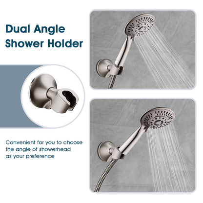 Adhesive Shower Head Holder for Handheld Shower Heads, Drill-Free Wall Mount Bracket