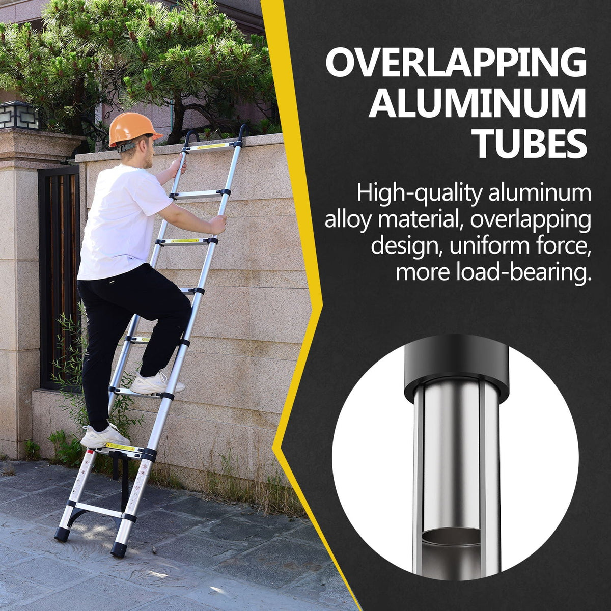 8.5FT Telescopic Ladder with Multi-Purpose Design – Aluminum Alloy