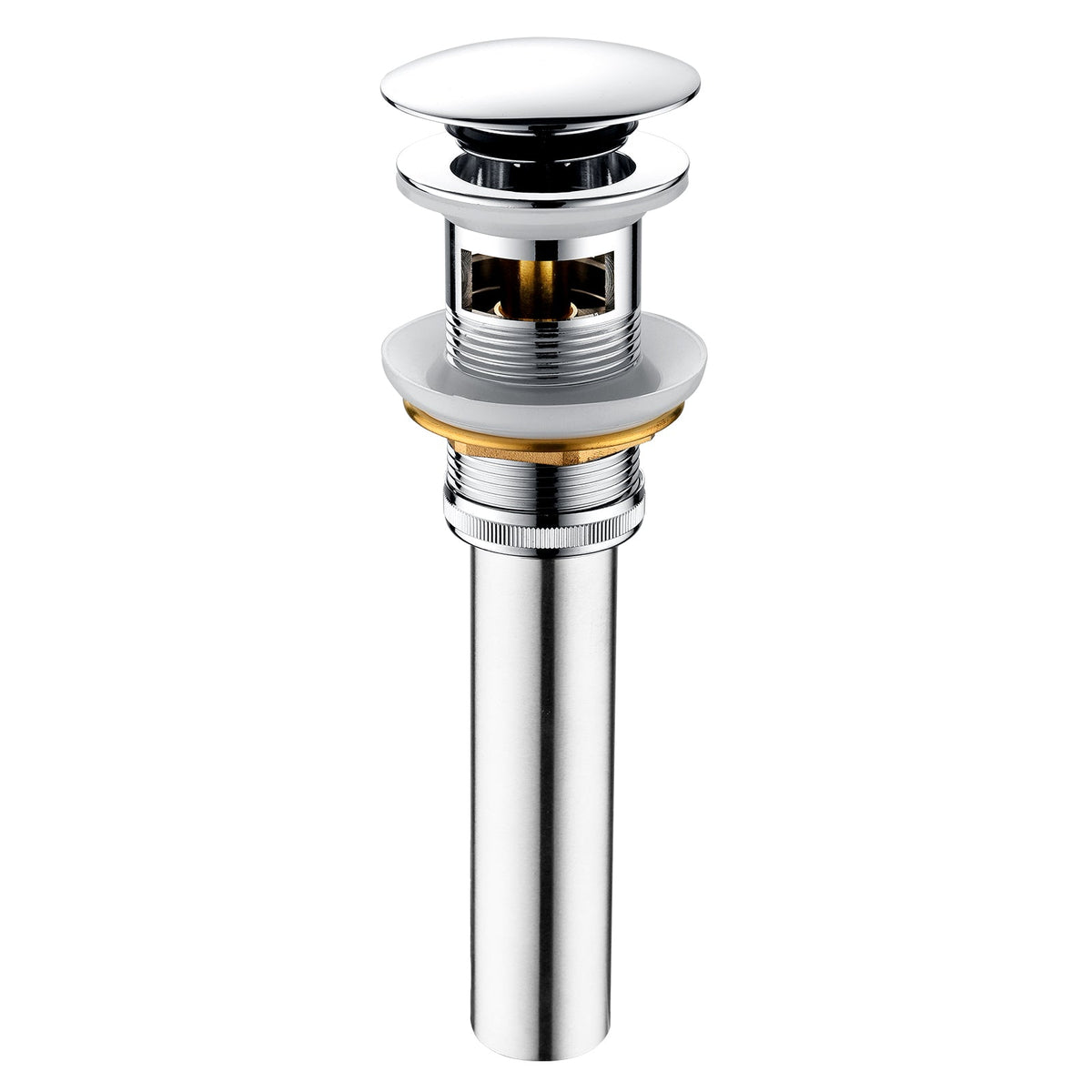 Bathroom Sink Drain with Overflow Pop-Up Drain Stopper for Vessel Sink Lavatory