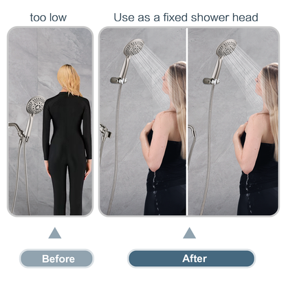 Adjustable Handheld Shower Head Holder with 1/2-Inch Connection