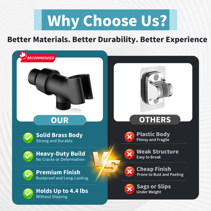 All Metal Shower Head Holder for Handheld Shower Head, Universal Bracket