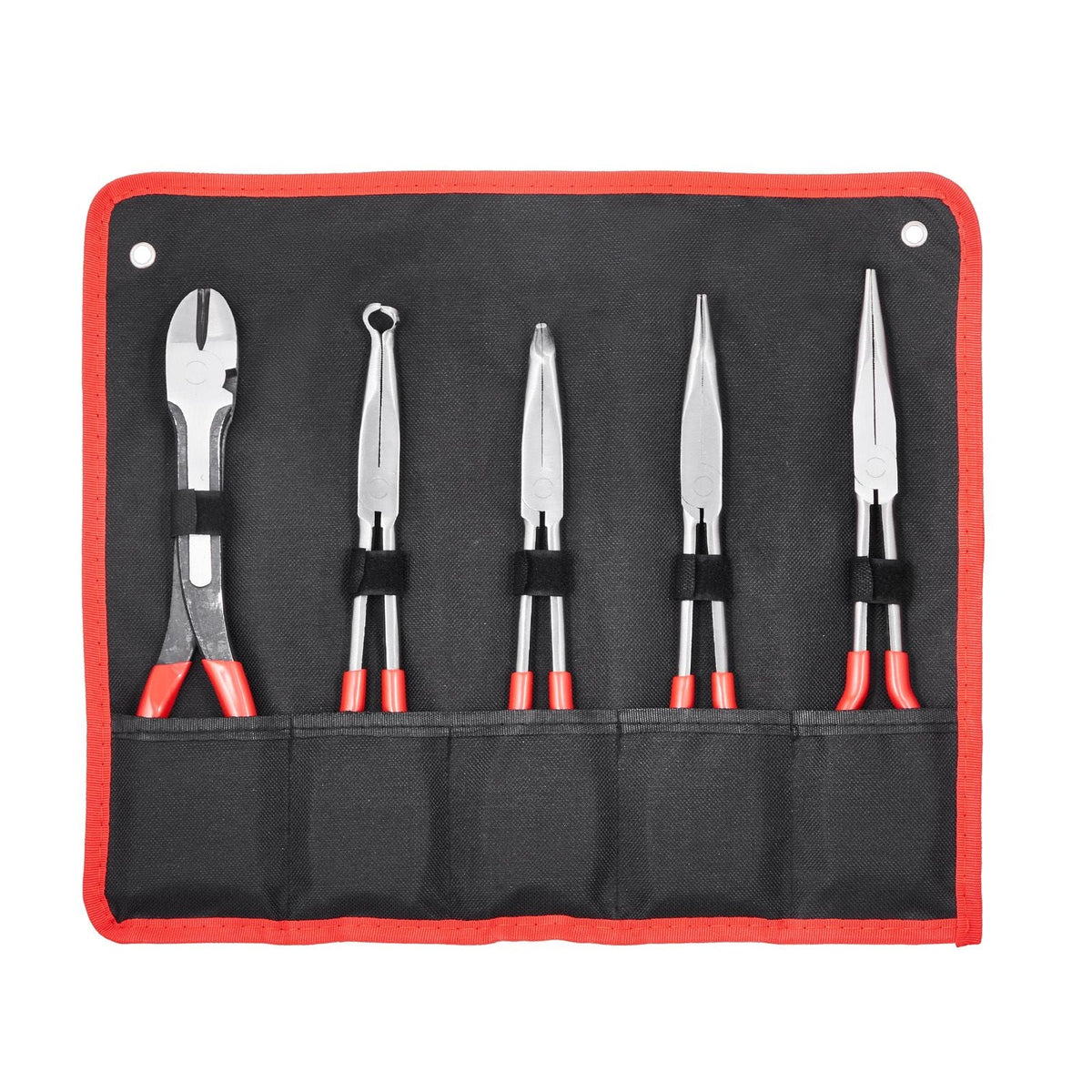 5-Piece Needle Nose Pliers 11 in Long Needle Nose Pliers Set Professional Pliers Set with Storage Bag