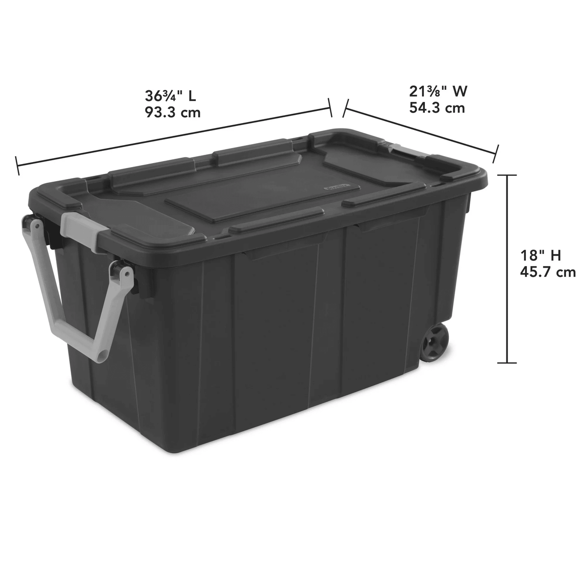 Extra Large Storage Bin 160 Quart Wheeled Clear Plastic Storage Container with Handle Pack of 2