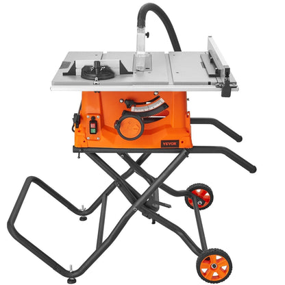 Compact Portable Table Saw with Stand 10-inch 15-Amp