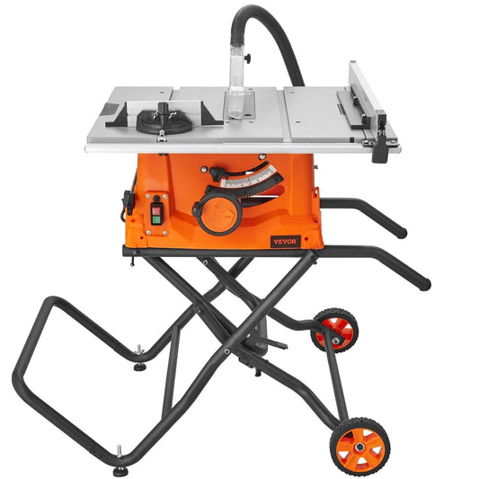 Compact Portable Table Saw with Stand 10-inch 15-Amp