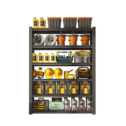 82"H 6 Tier Metal Shelves 2400LBS Heavy Duty Storage Shelves 48"W*18"D*82"H,Black