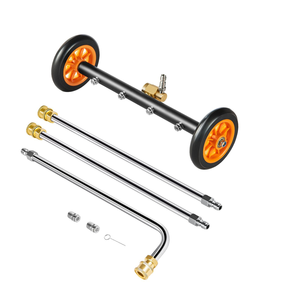 16" Pressure Washer Undercarriage Cleaner Stainless Steel Surface Cleaner for Pressure Washer 4000 Max PSI
