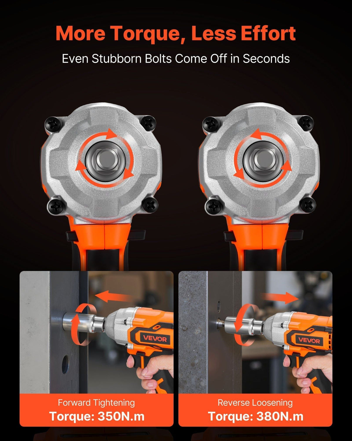 Cordless Impact Wrench 3/8 inch 20V Impact Wrench with 4Ah Battery and Charger