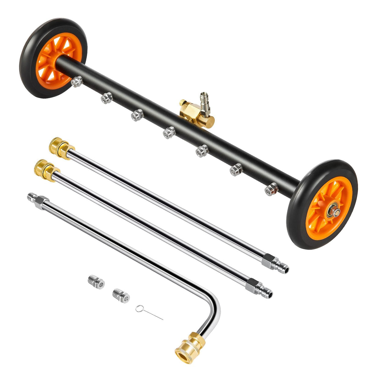 24" Pressure Washer Undercarriage Cleaner Stainless Steel Surface Cleaner for Pressure Washer 4000 Max PSI