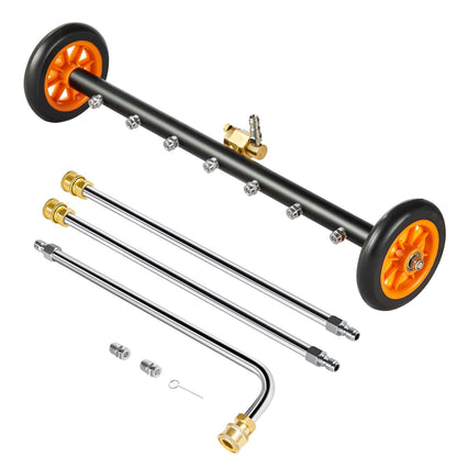 24" Pressure Washer Undercarriage Cleaner Stainless Steel Surface Cleaner for Pressure Washer 4000 Max PSI