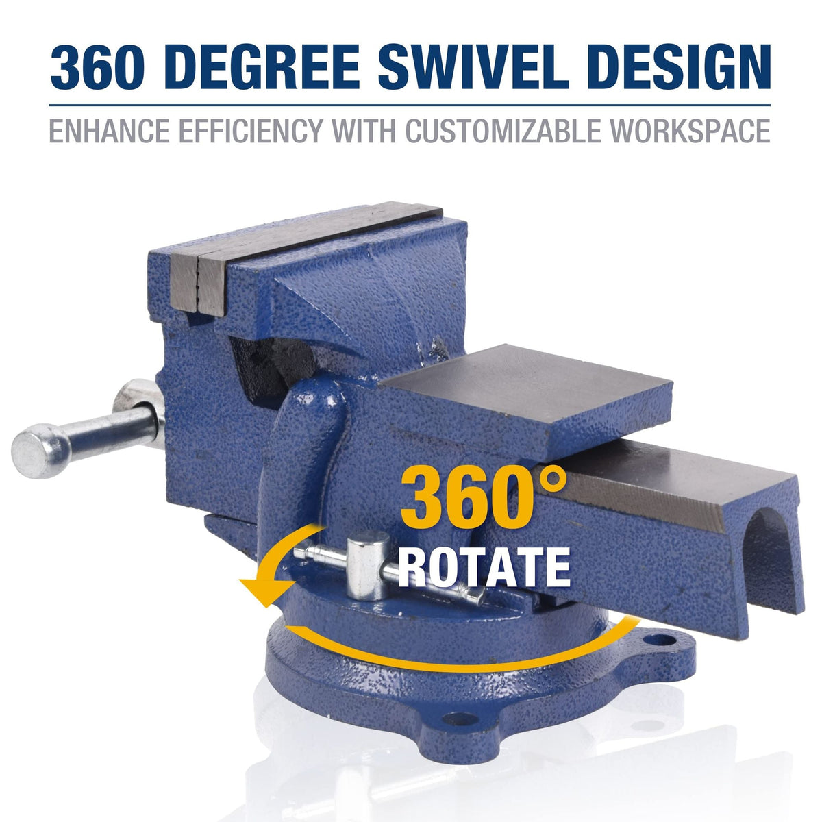 Bench Vise, Jaw  Swivel Base Clamp On Vice Table Vise Heavy Duty Bench Vise