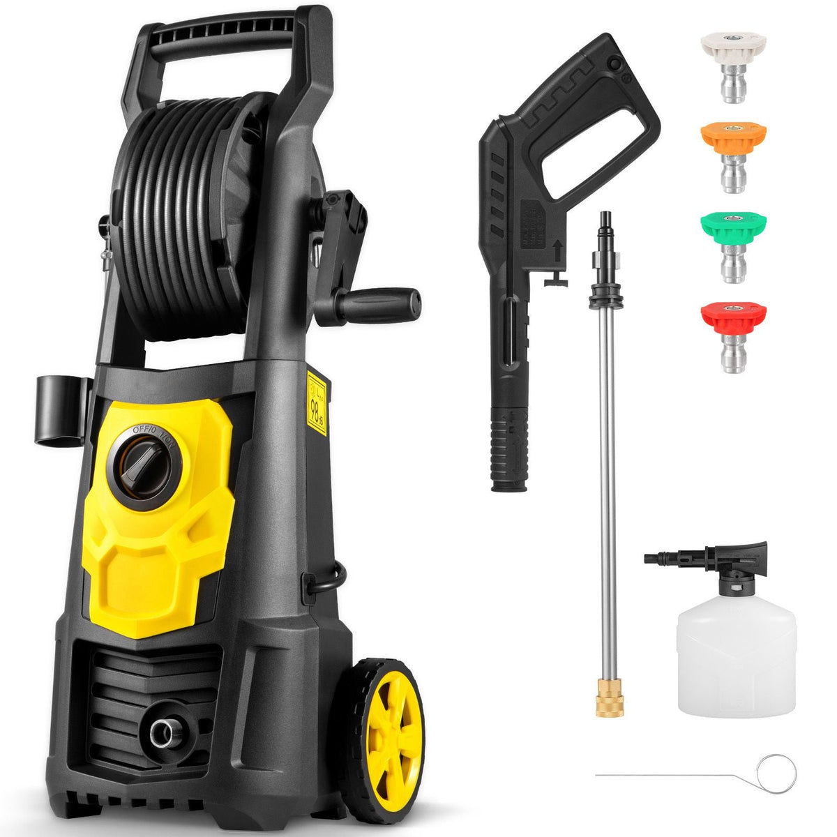 Electric Pressure Washer 2000 PSI Max. 1.76 GPM Power Washer w/ 30 ft Hose