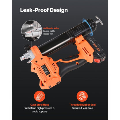 Cordless Grease Gun 20V Electric Grease Gun with 2.0 Ah Battery & LED Light 35.4-inch Long Hose & Carrying Case