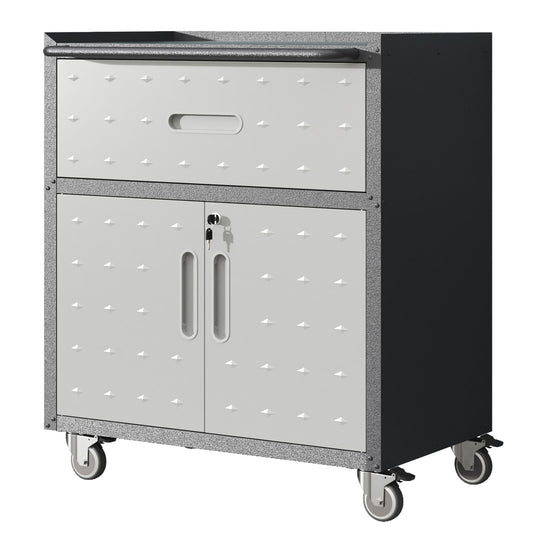Metal Tool Cabinet for Garage with Wheels