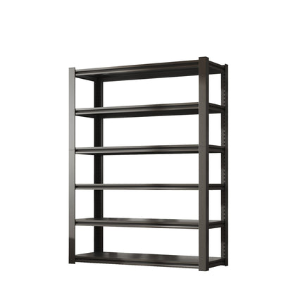 82"H 6 Tier Metal Shelves 2400LBS Heavy Duty Storage Shelves 48"W*18"D*82"H,Black