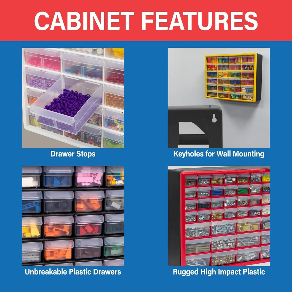 Plastic Storage Cabinet for Garage Organization