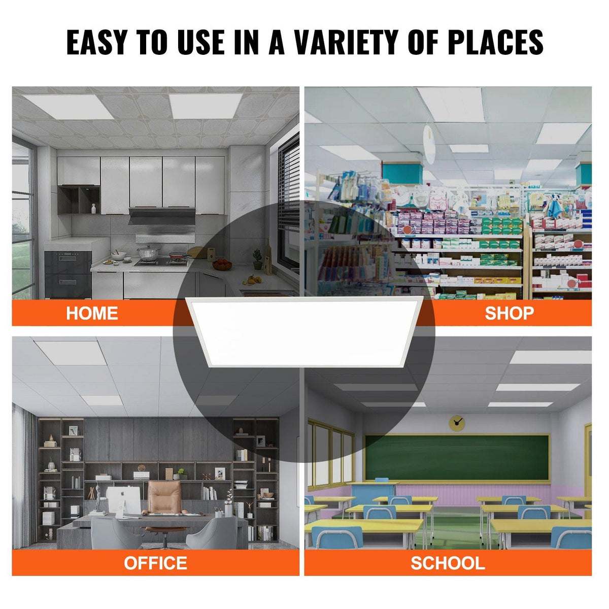 1 Pack 2x4 FT LED Flat Panel Light 6000LM 50W Ceiling Light Fixture with Adjustable Color