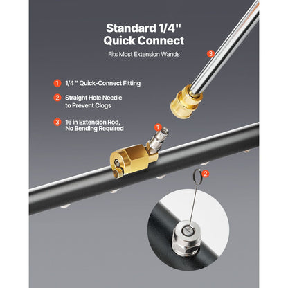 24" Pressure Washer Undercarriage Cleaner Stainless Steel Surface Cleaner for Pressure Washer 4000 Max PSI
