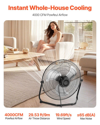 3 Speeds High Velocity Heavy Duty 18 Inch Industrial Fan
