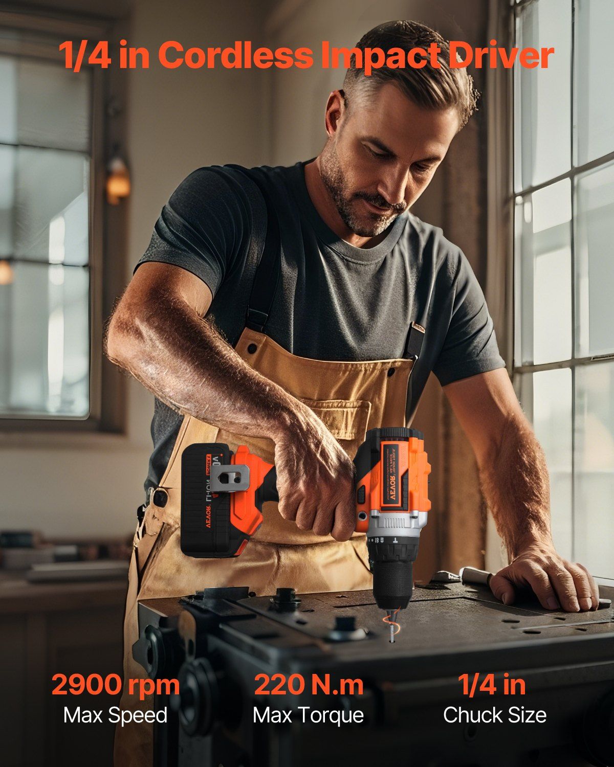 Tool Combo Kit 20V Max Kit 1/2 in Impact Drill & 1/4 in Impact Driver