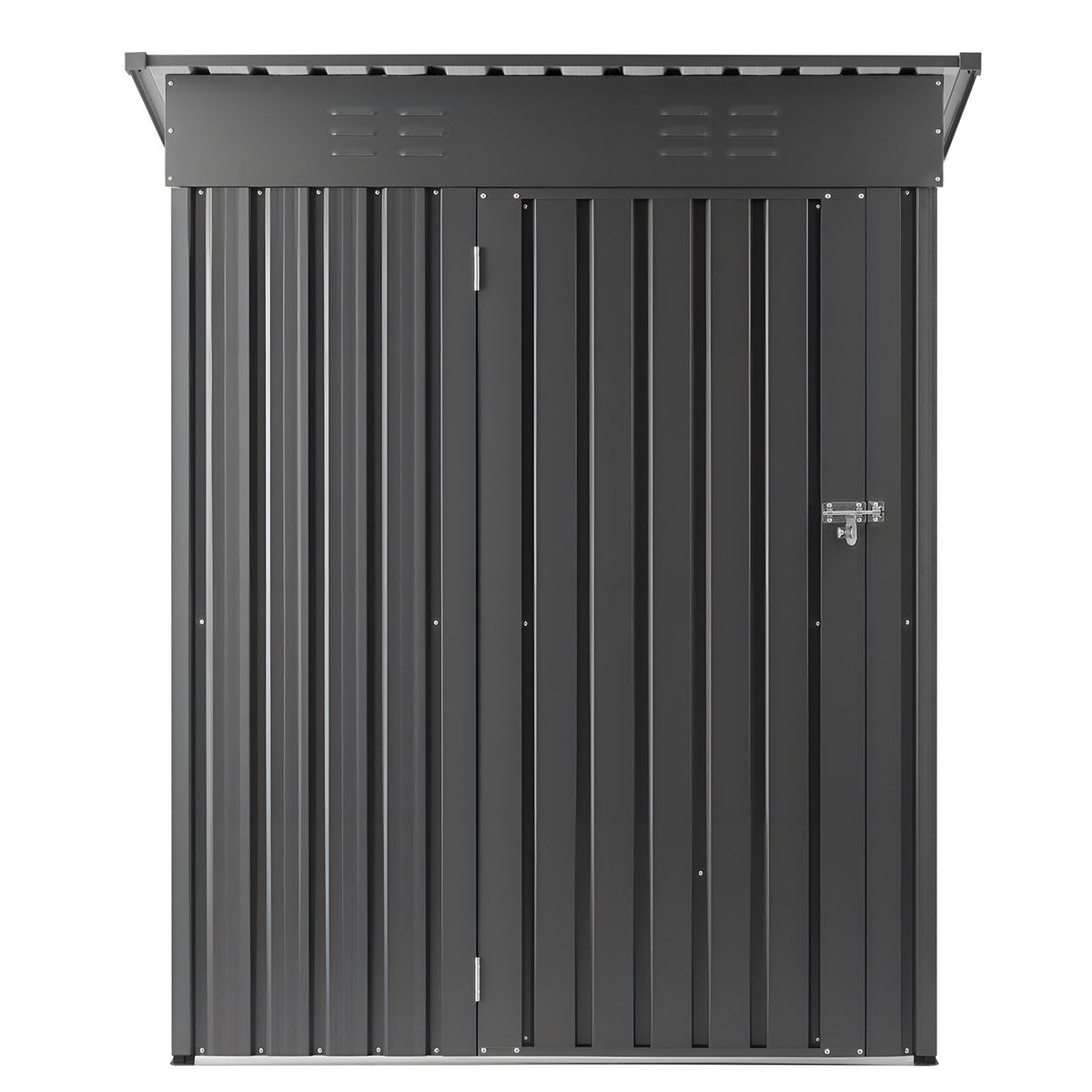 5 x 3 FT Metal Garden Shed Storage Building with Lockable Door & 2 Louver Vents