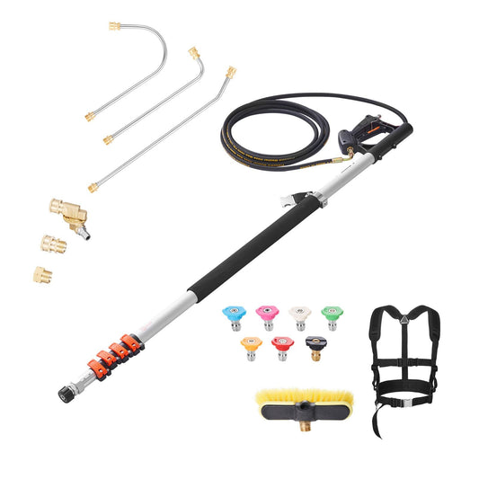 Pressure Washer Telescoping Wand 24 ft 4000 psi with Power Washer Extension Wands