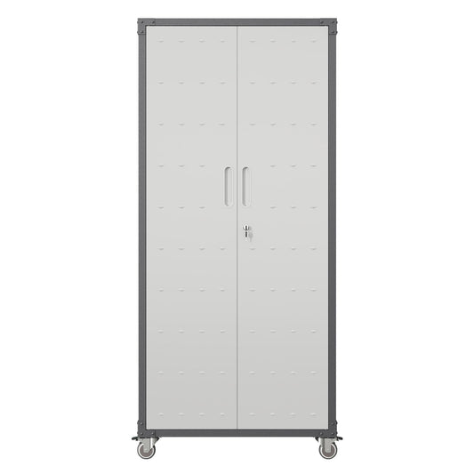 71" Metal Garage Storage Cabinet with Wheels Heavy-Duty Tool Storage Cabinet