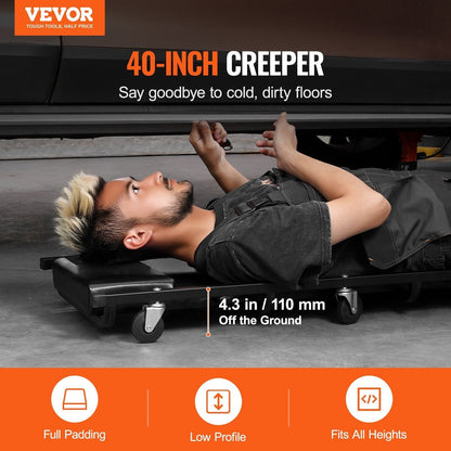 Mechanic Garage Creeper 300 lbs Capacity Automotive Rolling Creeper