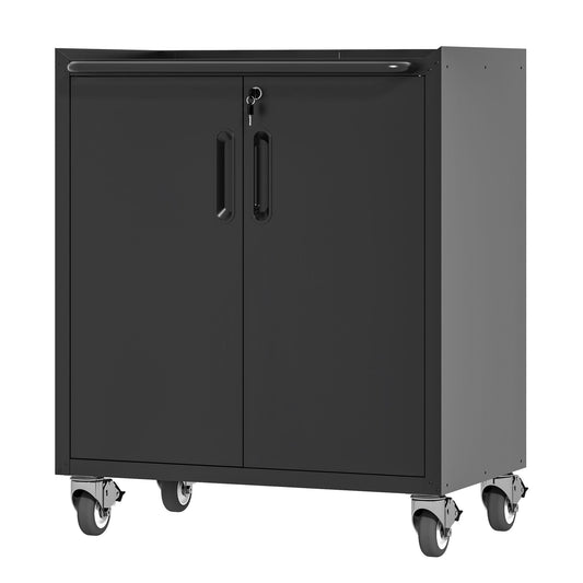 Heavy-Duty Metal Garage Storage Cabinet with Wheels