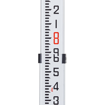 Aluminum Grade Rod 9-Feet/10ths Telescopic Measuring Double-Sided 1/10ft Leveling Rod Stick