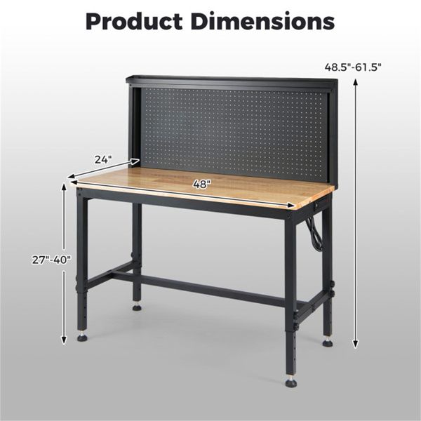 48" Heavy-Duty Workbench 2000LBS Capacity