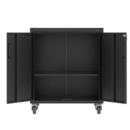 Heavy-Duty Metal Garage Storage Cabinet with Wheels
