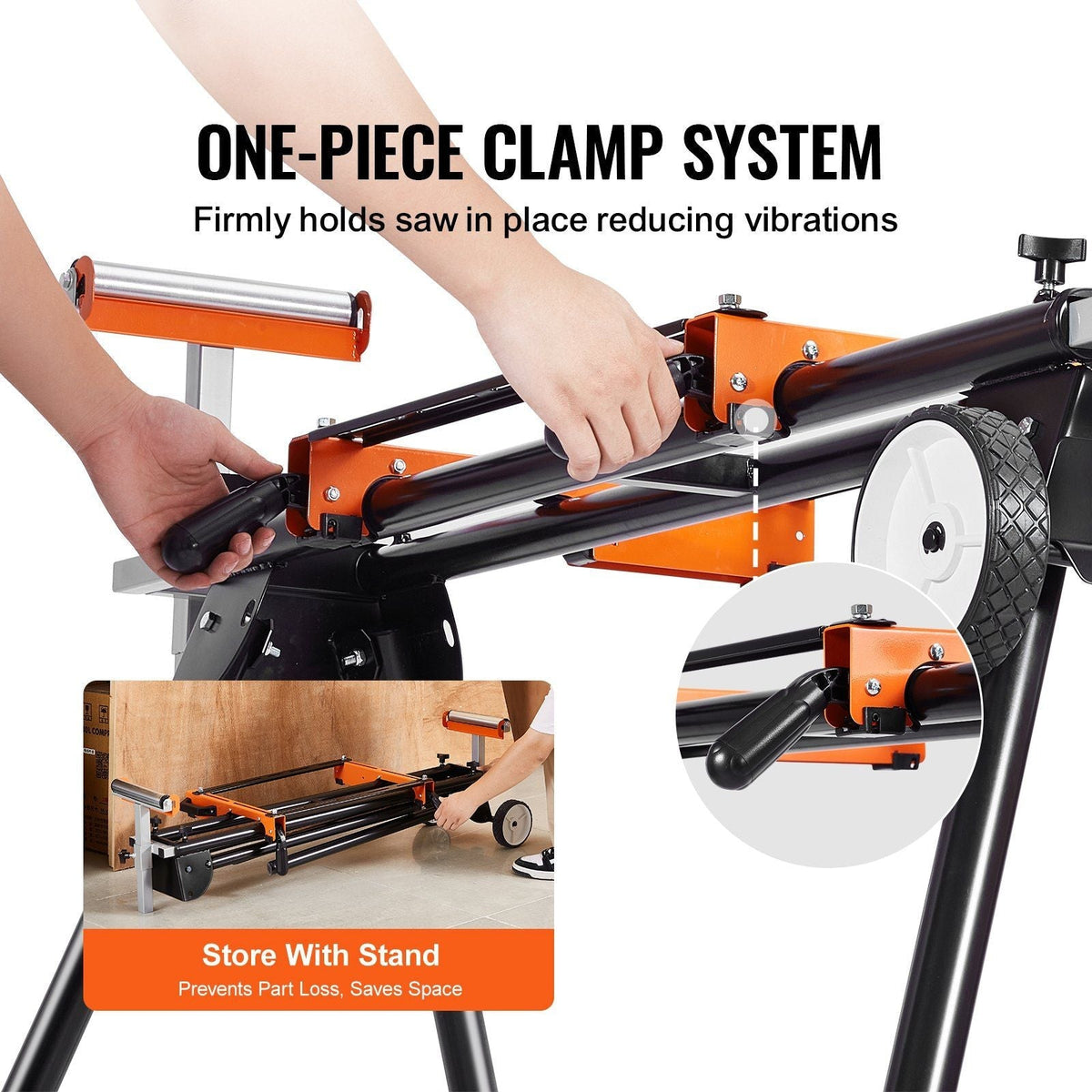 Miter Saw Stand 550lbs Load Capacity Steel Collapsible Stand