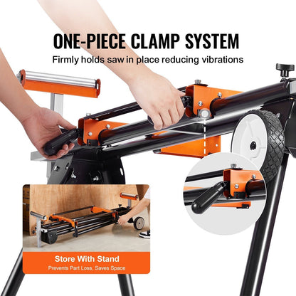 Miter Saw Stand 550lbs Load Capacity Steel Collapsible Stand